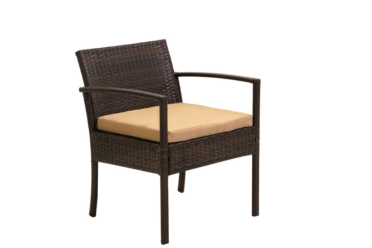 3 Pieces Patio Furniture Set Wicker Chairs Conversation Set, 4 Colors Available