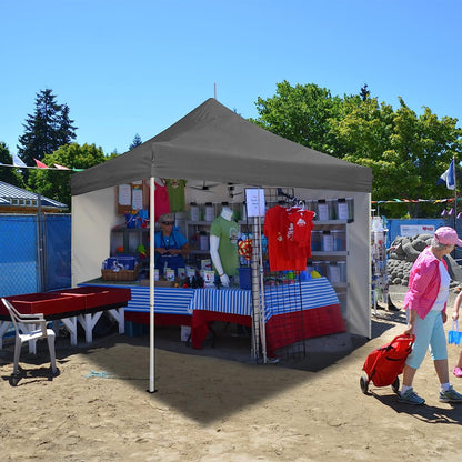 10' x 10' Pop Up Canopy Tent with Side Walls and Rolling Storage Bag