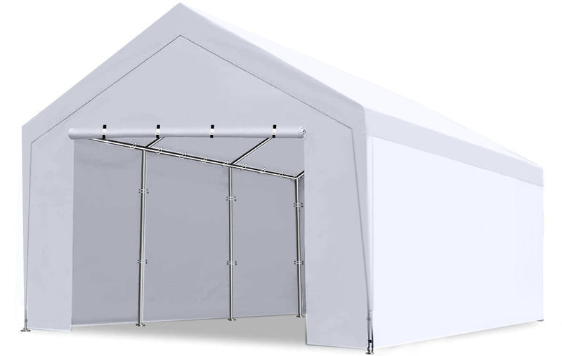 12x20 Feet Outdoor Heavy Duty Carport with Removable Sidewalls with 8 Legs