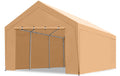 12x20 Feet Outdoor Heavy Duty Carport with Removable Sidewalls with 8 Legs