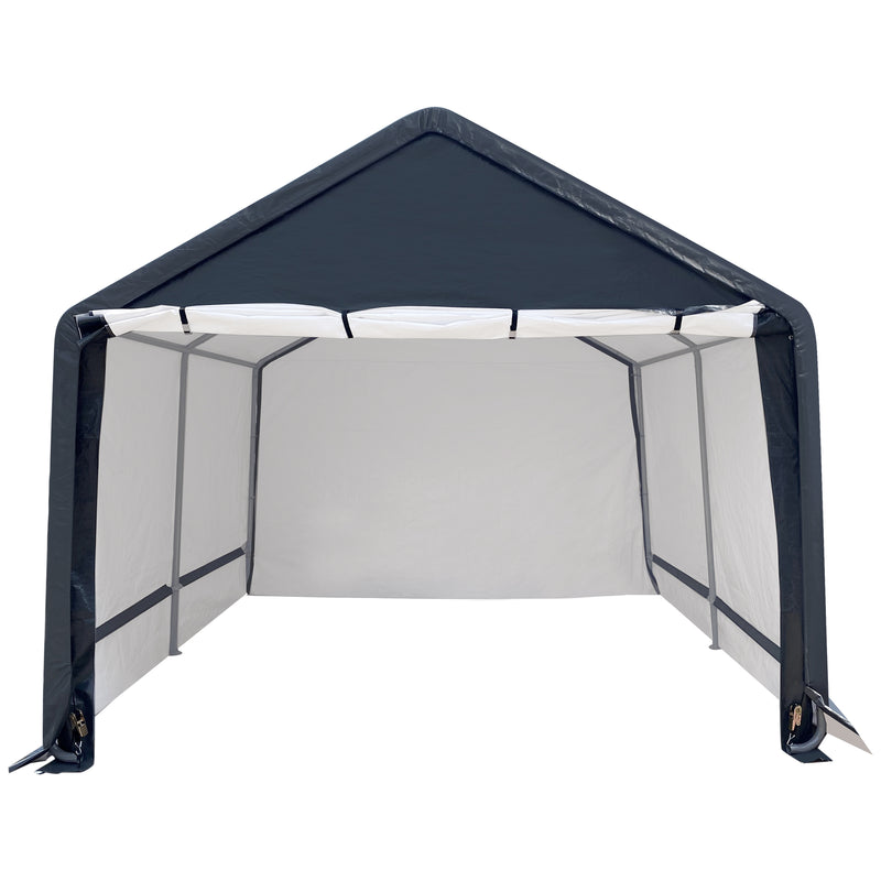 12x12 ft Outdoor Storage Shelter, Roll-up Door Portable Garage Kit Tent Carport Shed