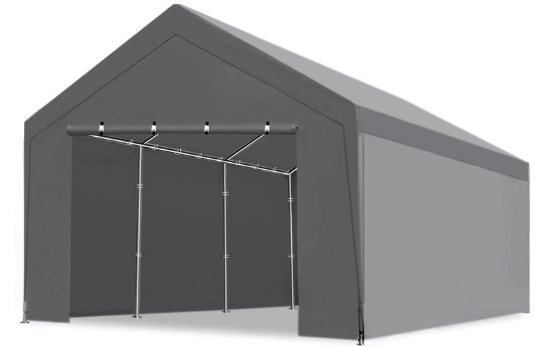 12x20 Feet Outdoor Heavy Duty Carport with Removable Sidewalls with 8 Legs