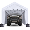 12x20 Feet Outdoor Heavy Duty Carport with Removable Sidewalls with 8 Legs