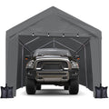 12x20 Feet Outdoor Heavy Duty Carport with Removable Sidewalls with 8 Legs